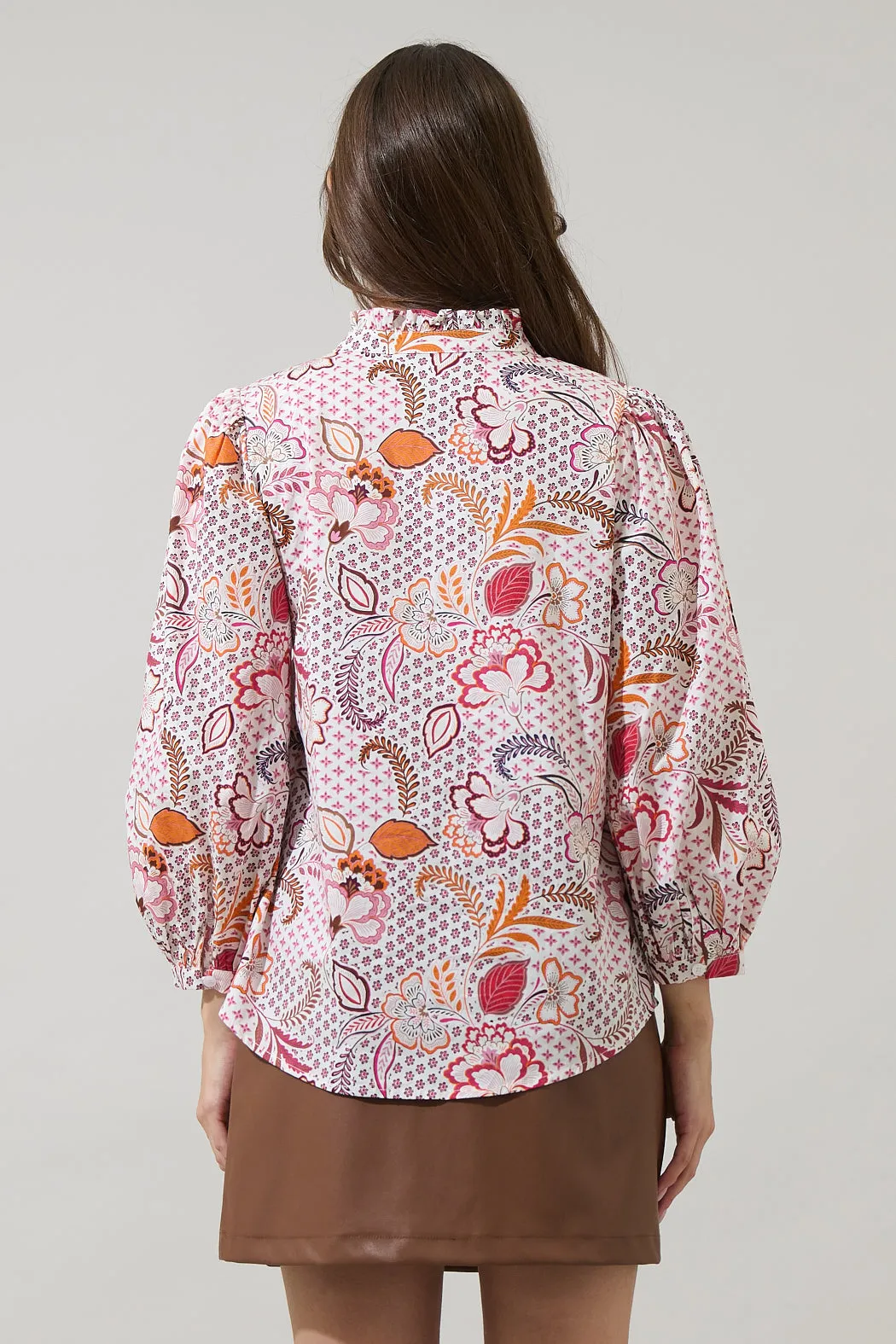Hendry Floral Ima Button Up Top sold by Sugarlips product image thumbnail 2