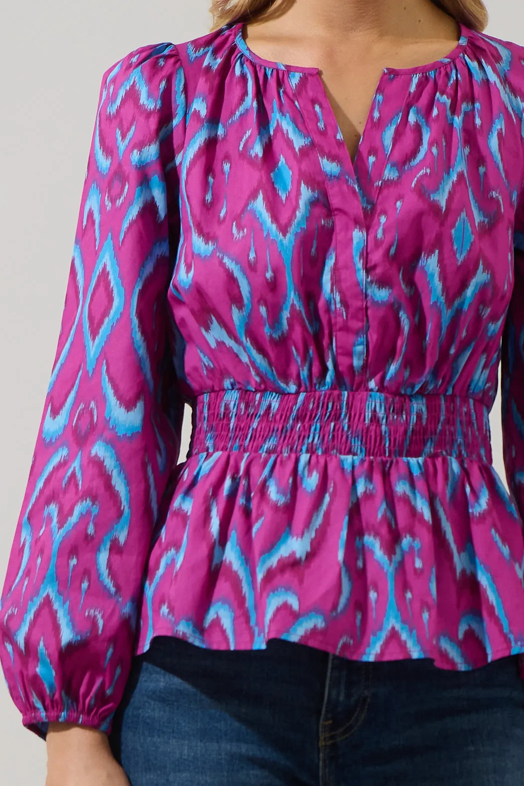 Ivani Abstract Mirana Smocked Top sold by Sugarlips product image thumbnail 5