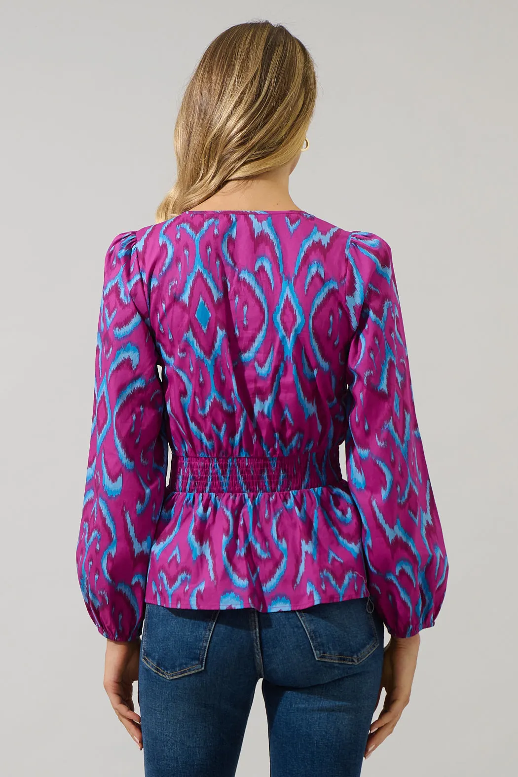 Ivani Abstract Mirana Smocked Top sold by Sugarlips product image thumbnail 2