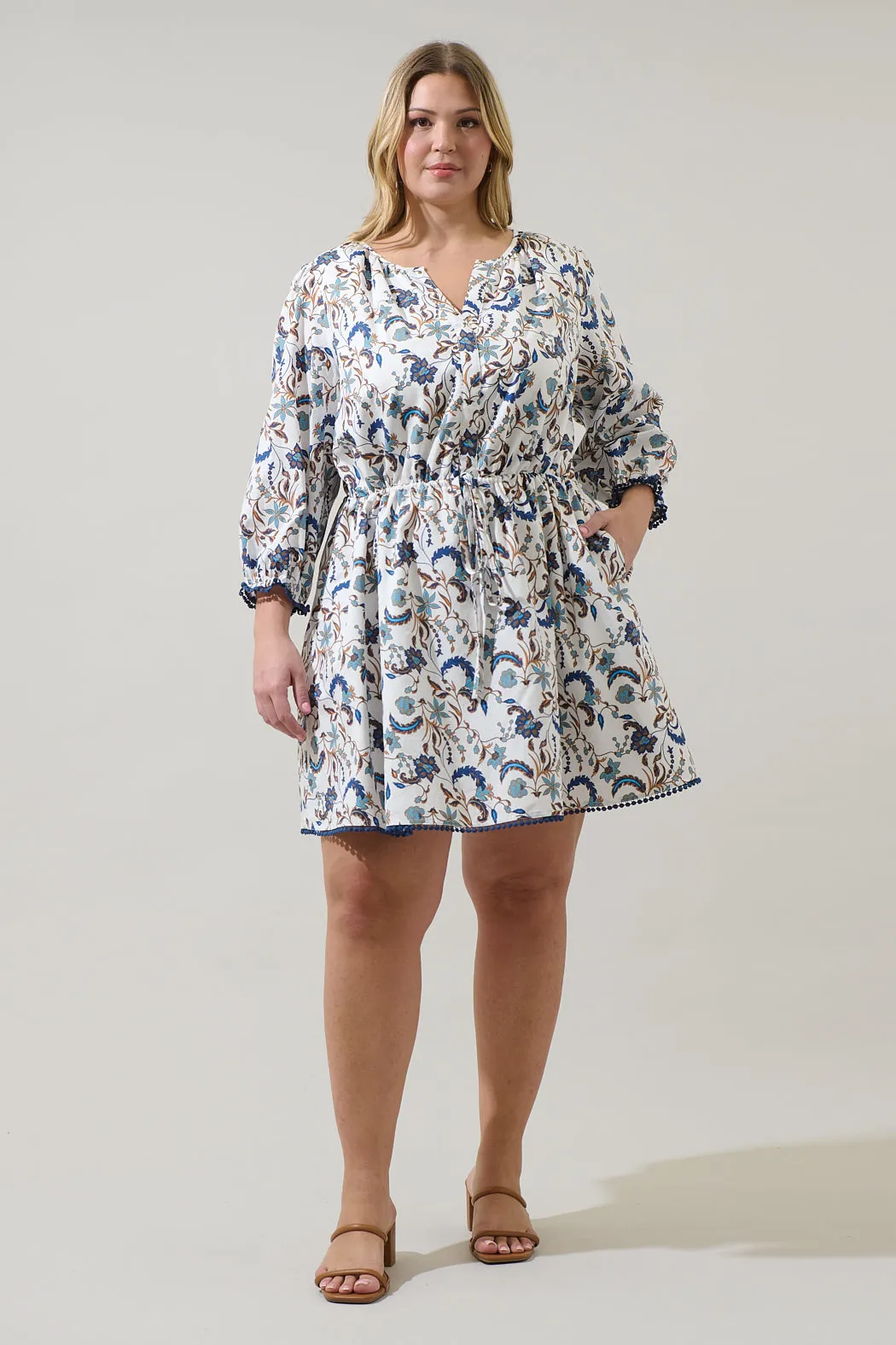 Ralston Floral Kennady Shift Mini Dress Curve sold by Sugarlips product image thumbnail 4