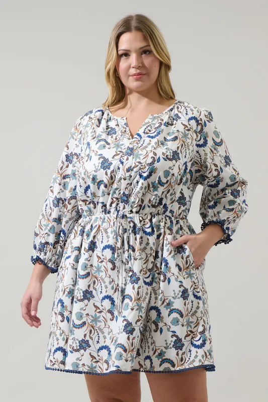 Ralston Floral Kennady Shift Mini Dress Curve sold by Sugarlips