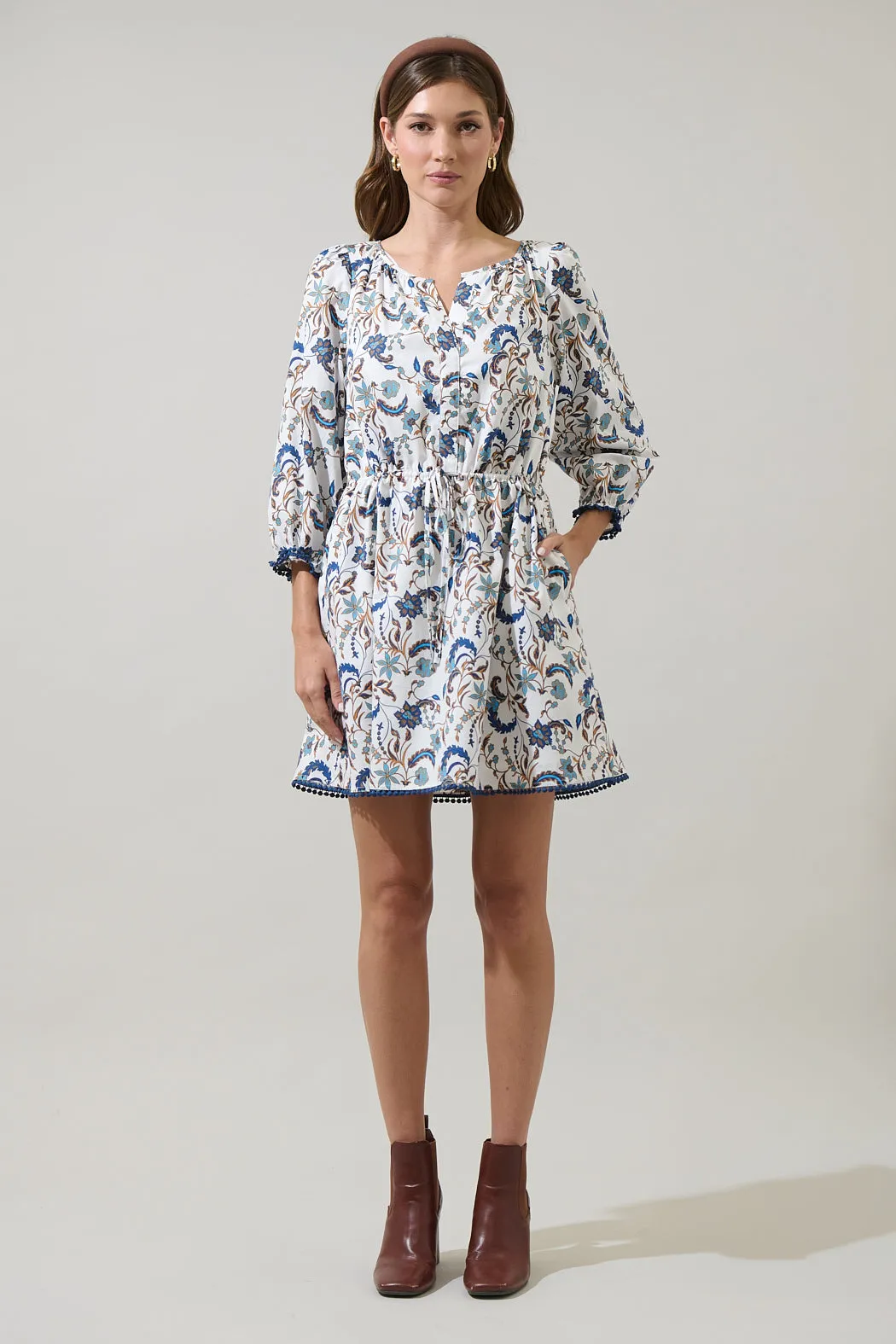 Ralston Floral Kennady Shift Mini Dress sold by Sugarlips product image thumbnail 4