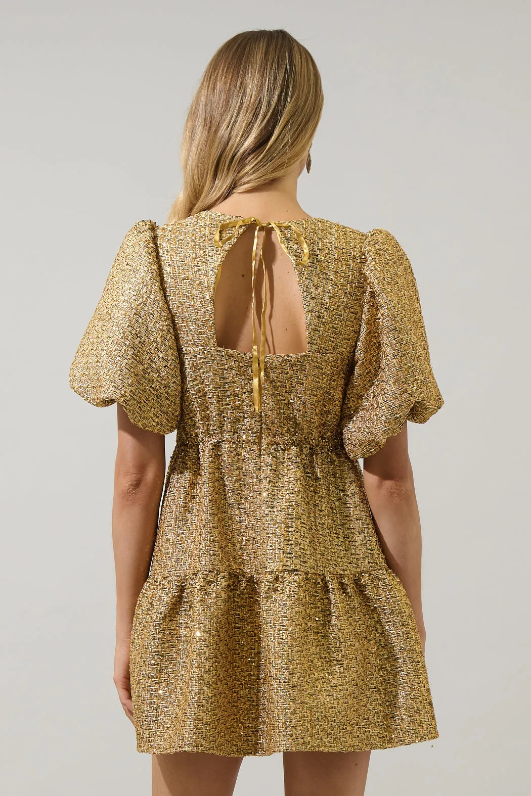 Tamary Tweed May Tiered Mini Dress sold by Sugarlips product image thumbnail 2