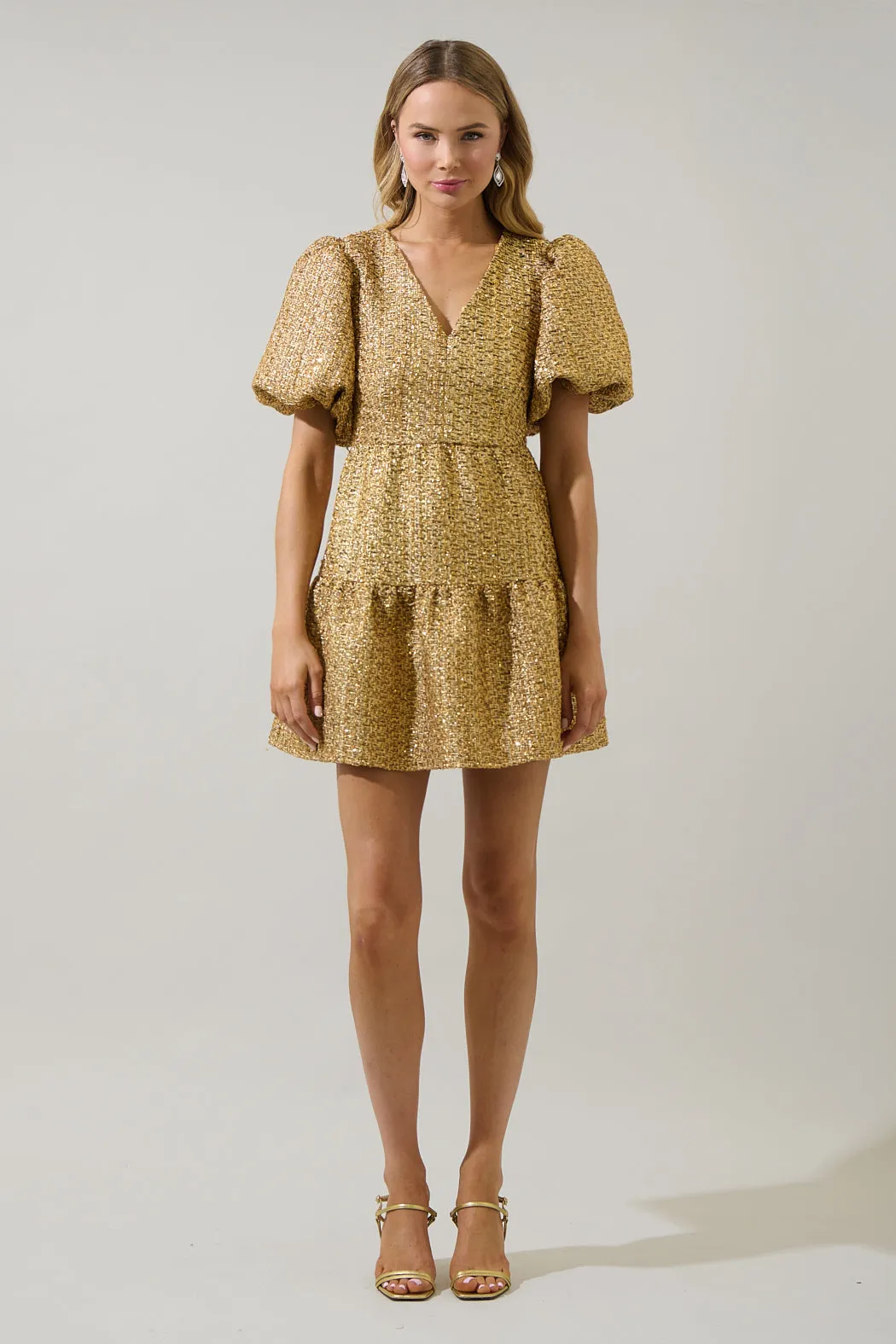 Tamary Tweed May Tiered Mini Dress sold by Sugarlips product image thumbnail 4