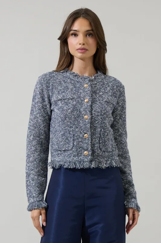 Hensley Fringe Button Down Jacket sold by Sugarlips