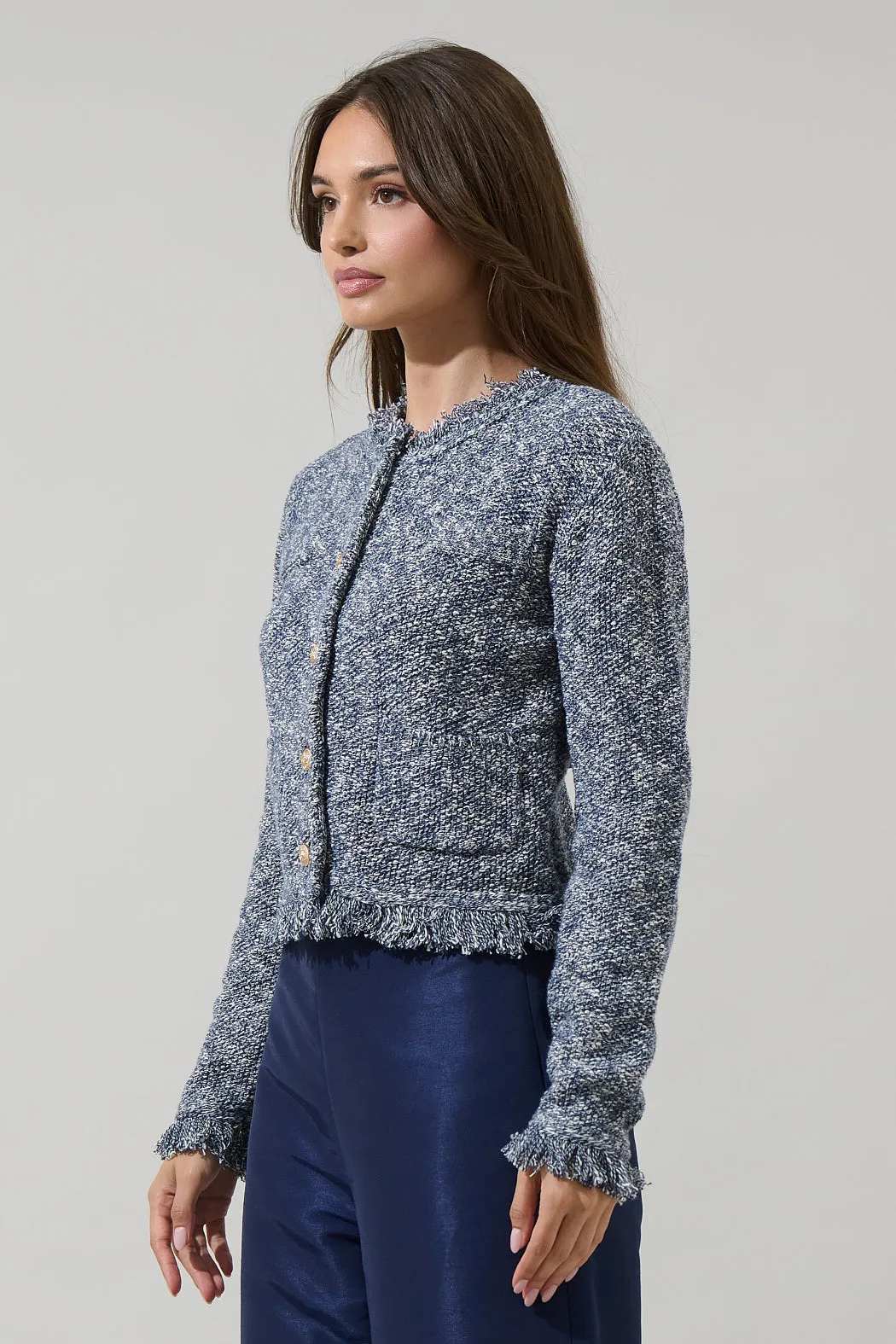 Hensley Fringe Button Down Jacket sold by Sugarlips product image thumbnail 3