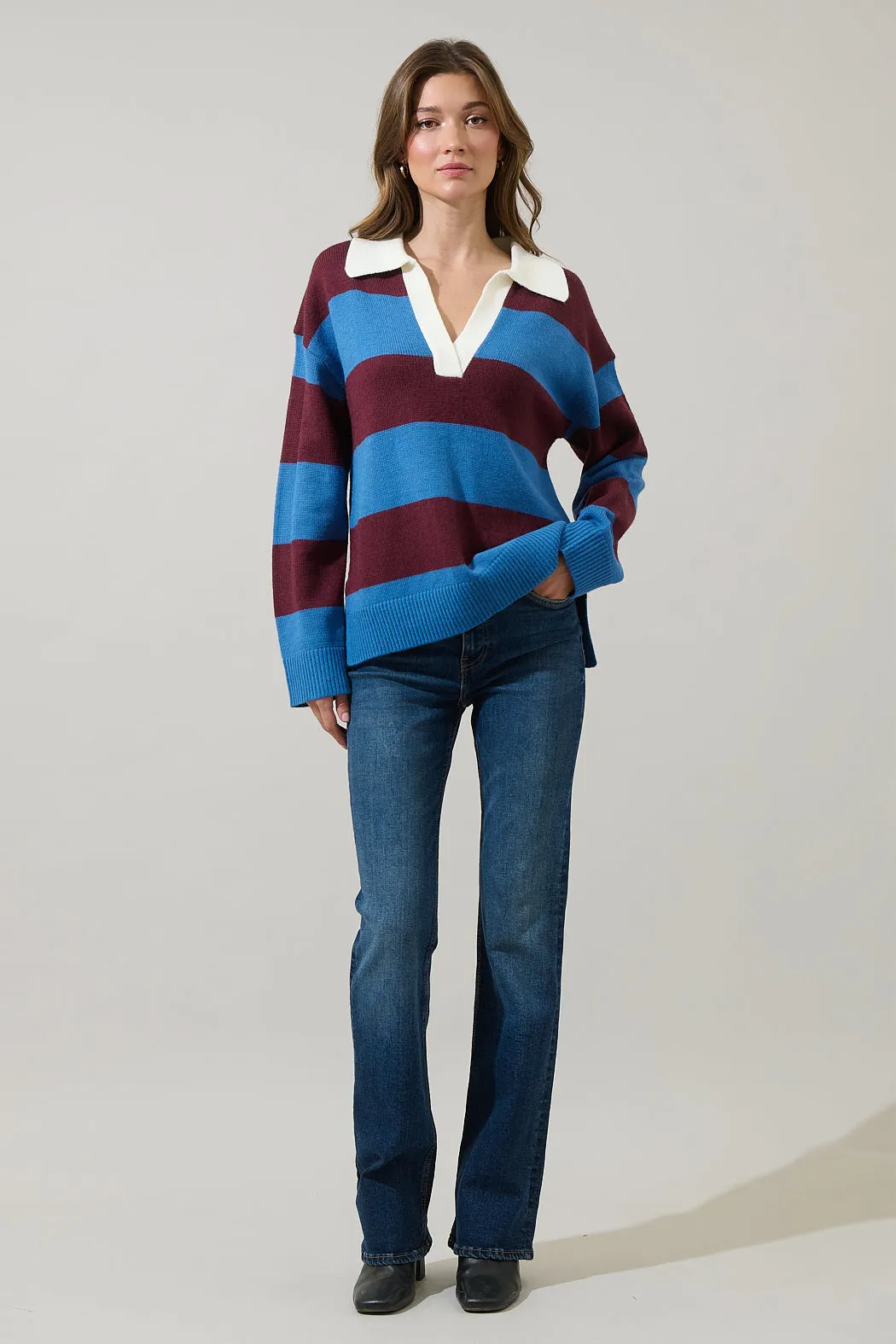 Runa Striped Collar Sweater sold by Sugarlips product image thumbnail 4