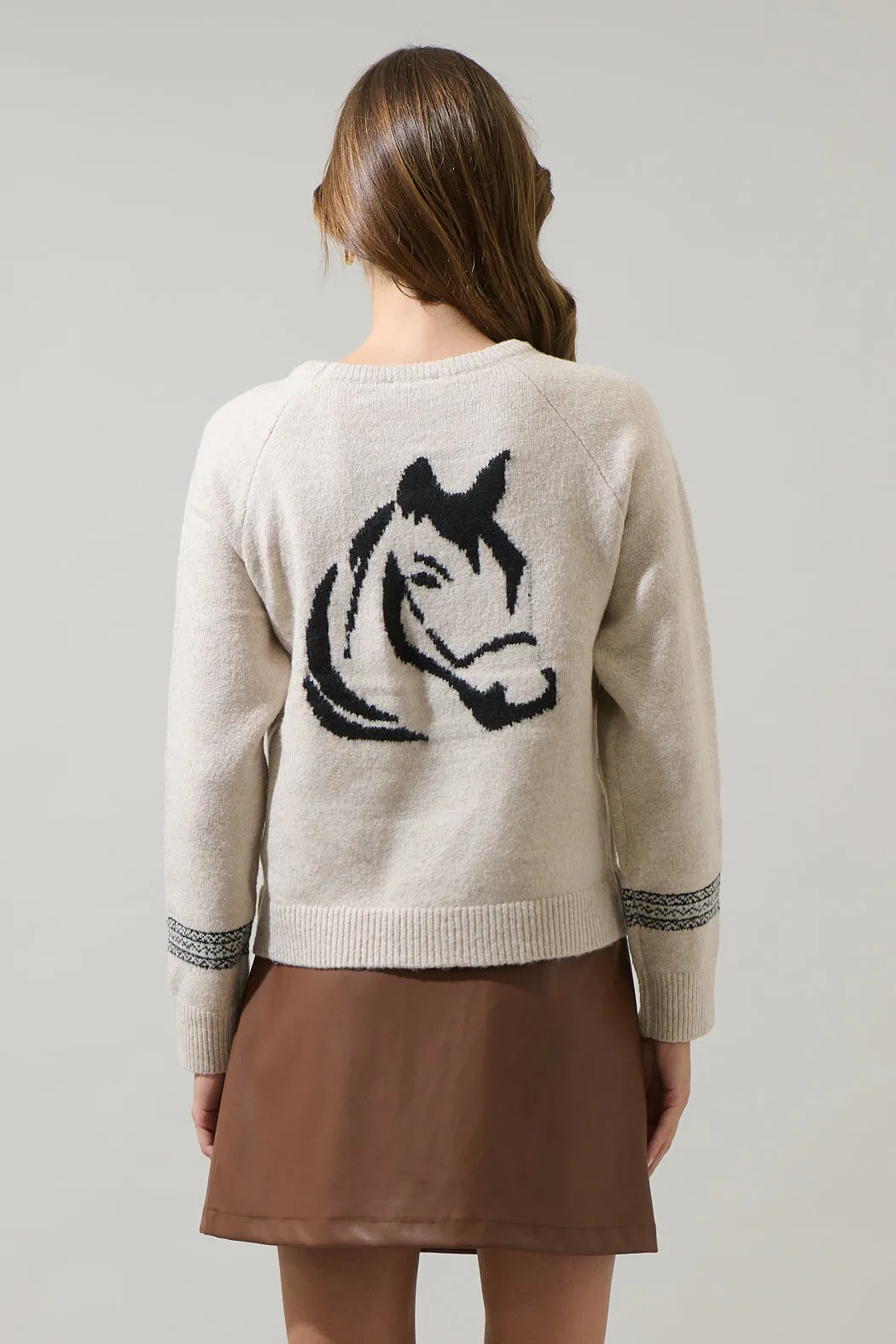 Camelot Horse Raglan Sleeve Sweater sold by Sugarlips product image thumbnail 2