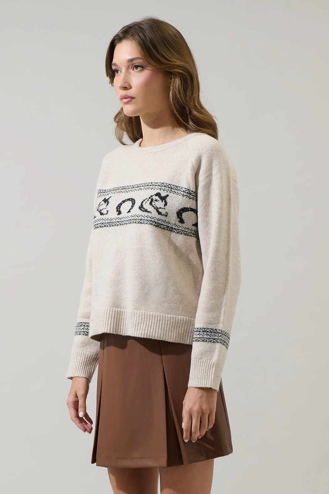 Camelot Horse Raglan Sleeve Sweater sold by Sugarlips product image thumbnail 3