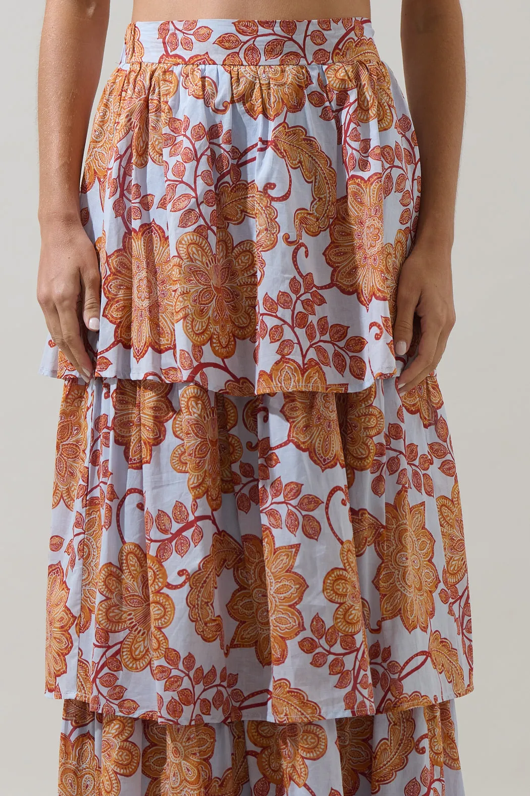 Siany Floral Tonia Tiered Maxi Skirt sold by Sugarlips product image thumbnail 5