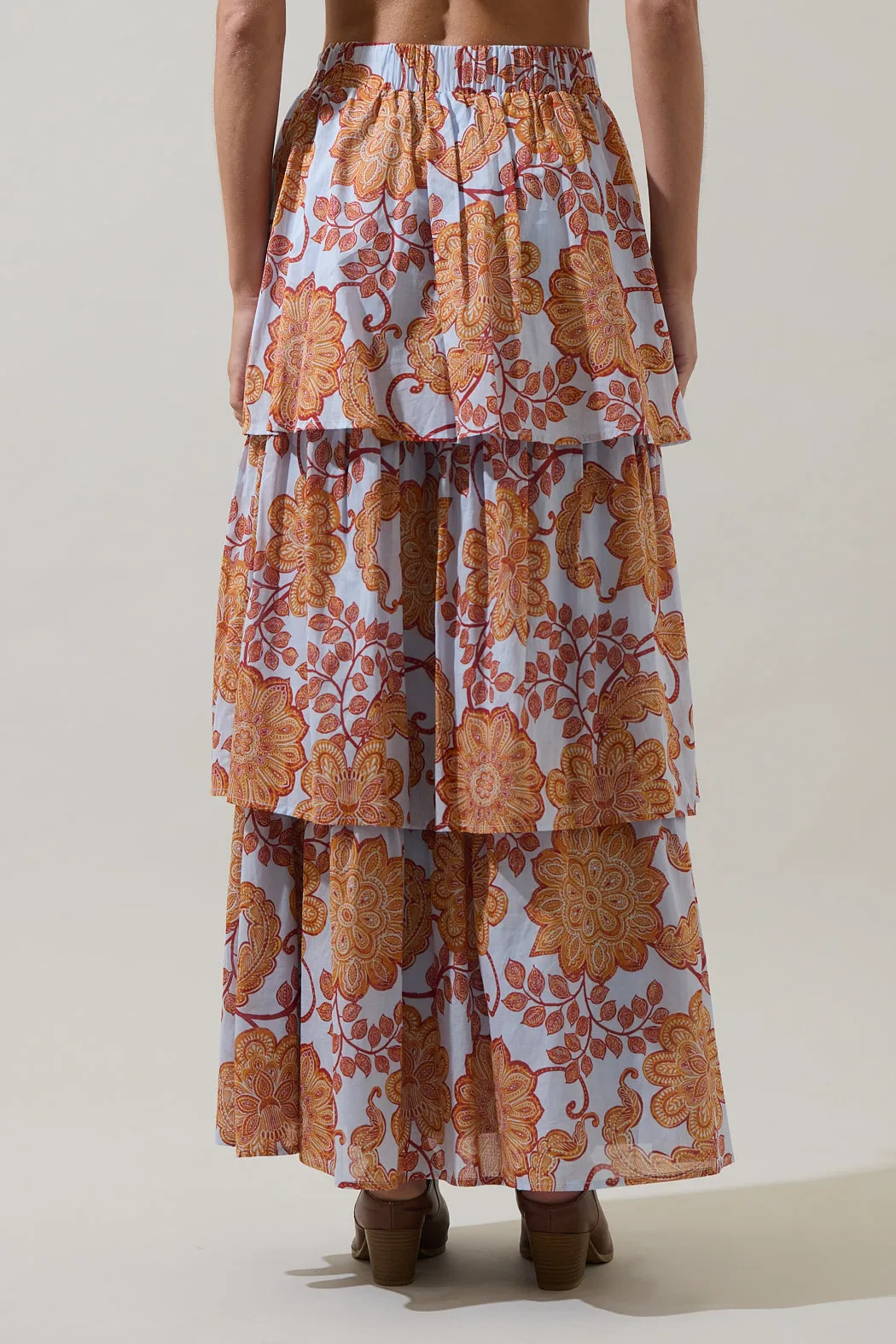 Siany Floral Tonia Tiered Maxi Skirt sold by Sugarlips product image thumbnail 2