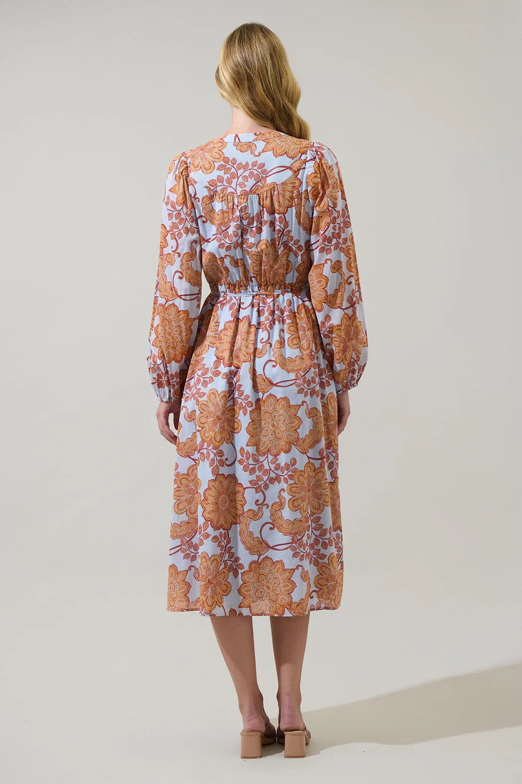 Siany Floral Ameni Button Down Midi Dress sold by Sugarlips product image thumbnail 3