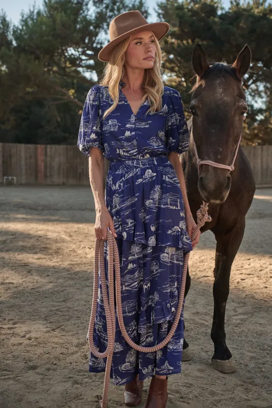 Avon Town Himan Midi Skirt sold by Sugarlips