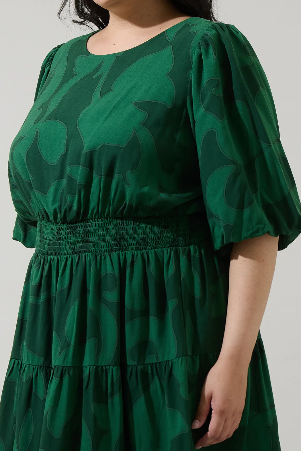 Benti Abstract Suma Ruffle Mini Dress Curve sold by Sugarlips product image thumbnail 5