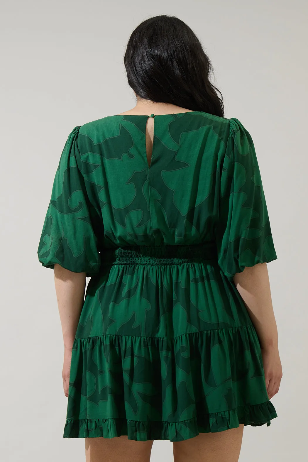 Benti Abstract Suma Ruffle Mini Dress Curve sold by Sugarlips product image thumbnail 2