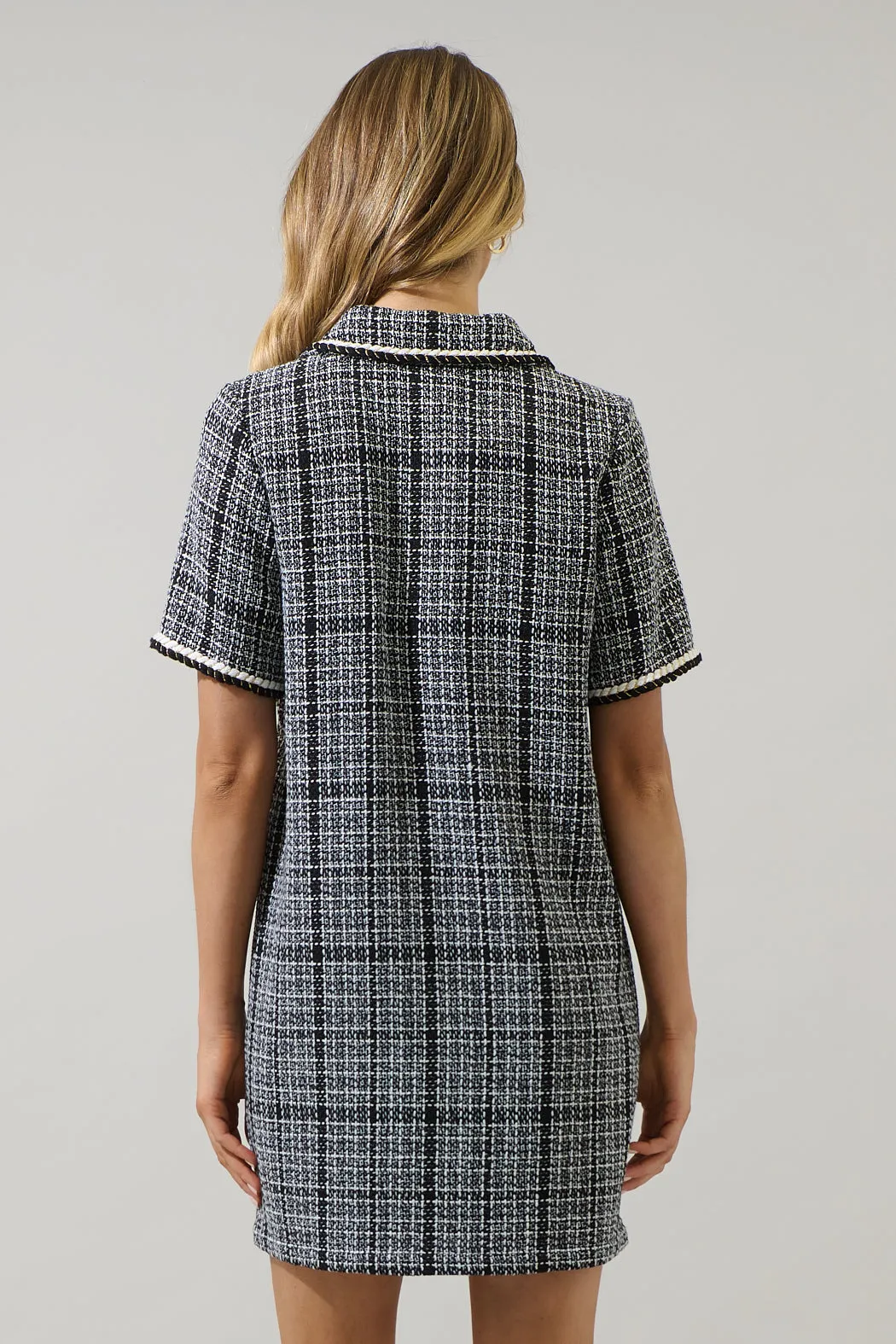 Audrey Tweed Collar Mini Dress sold by Sugarlips product image thumbnail 2