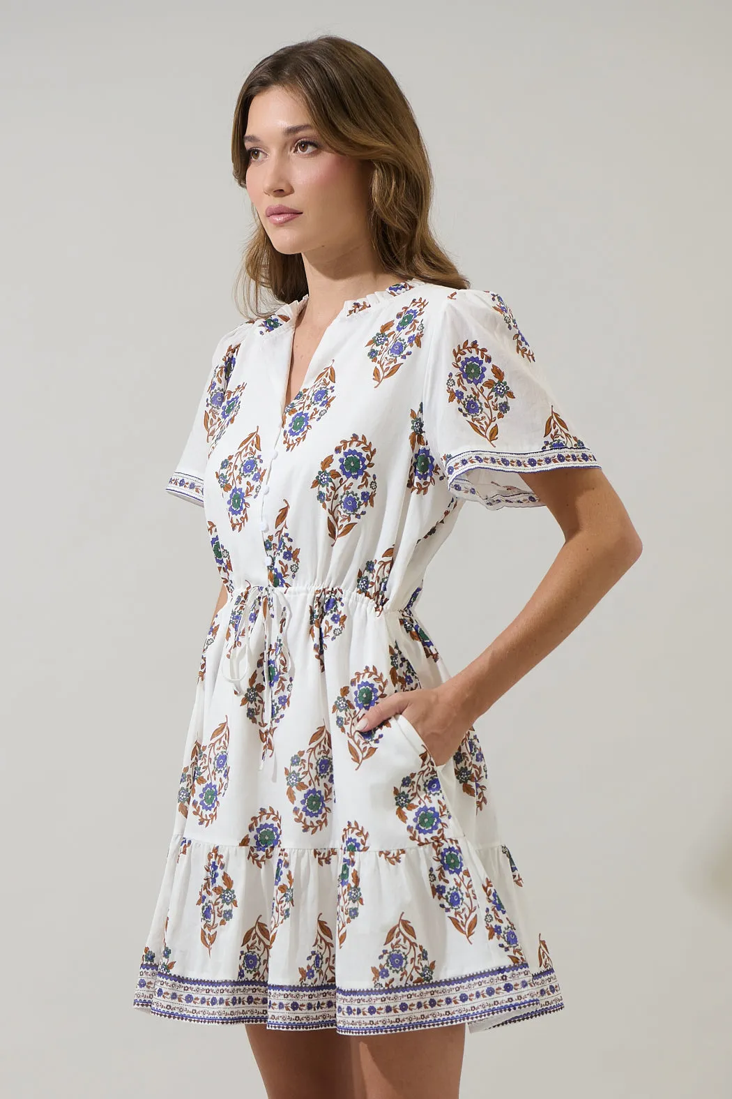 Rennie Floral Warna Shift Mini Dress sold by Sugarlips product image thumbnail 4