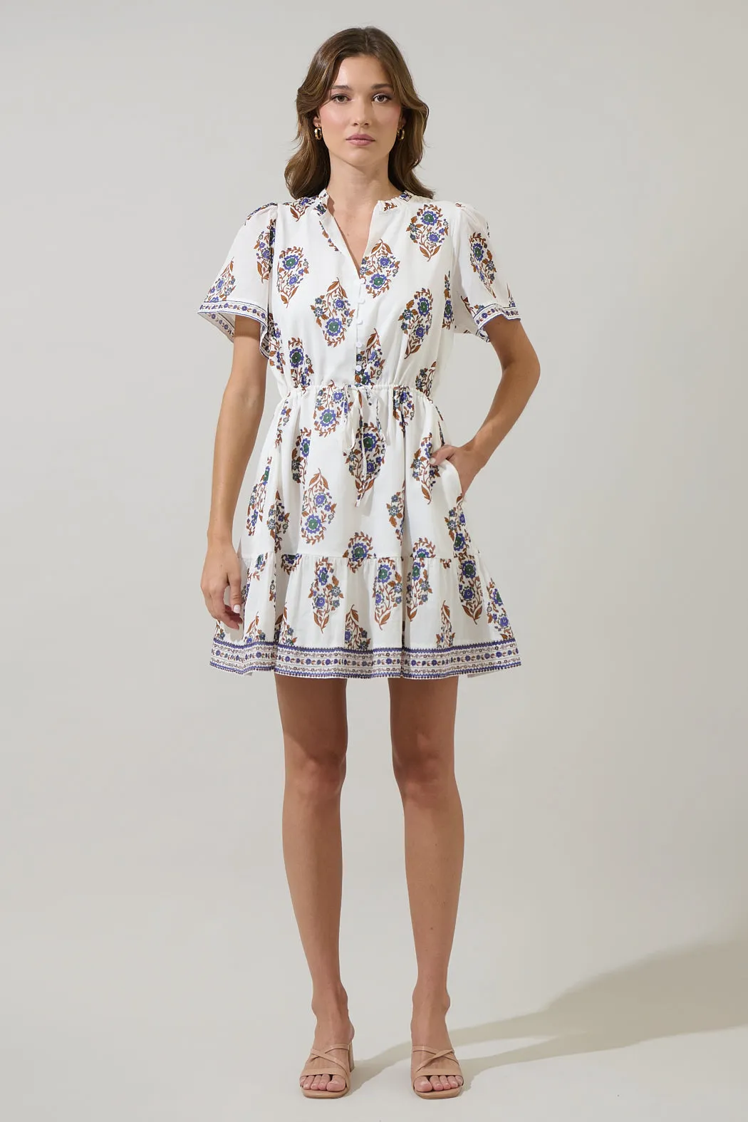 Rennie Floral Warna Shift Mini Dress sold by Sugarlips product image thumbnail 5