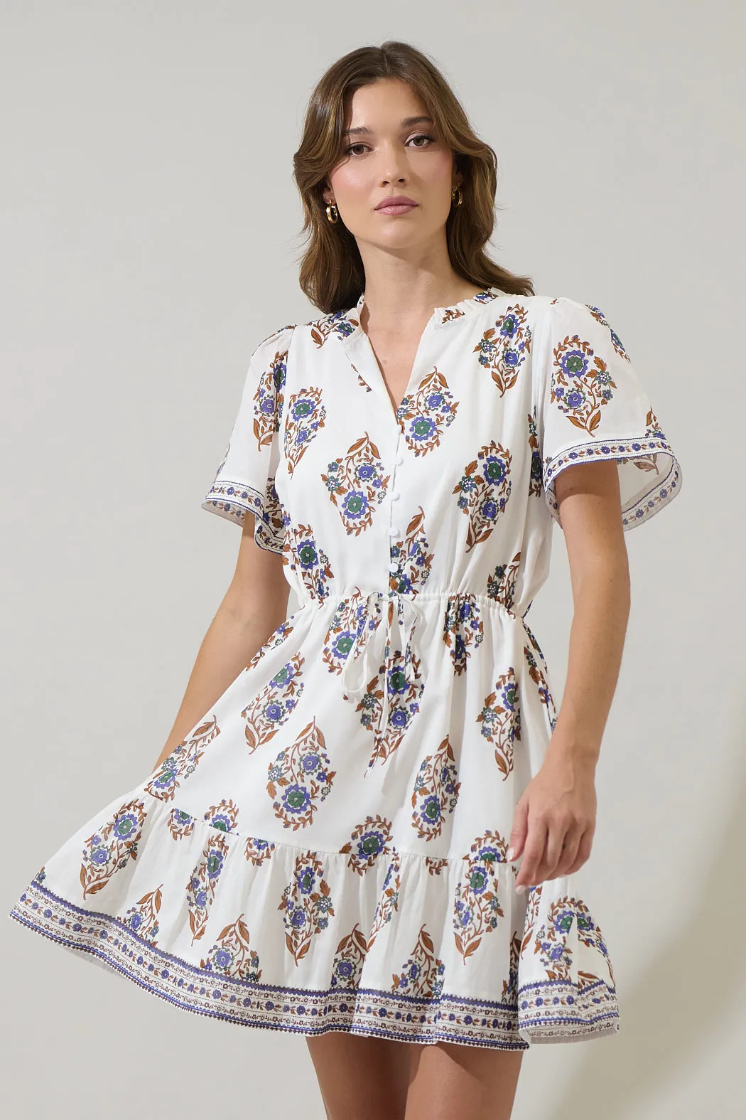 Rennie Floral Warna Shift Mini Dress sold by Sugarlips product image thumbnail 2