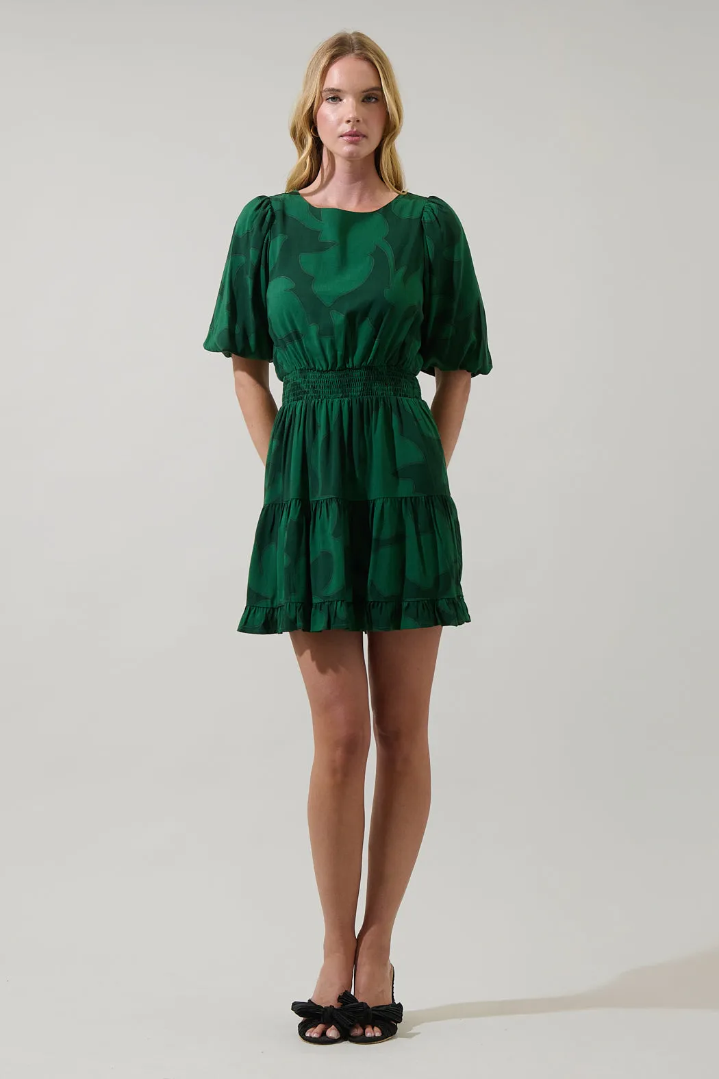 Benti Abstract Suma Ruffle Mini Dress sold by Sugarlips product image thumbnail 4