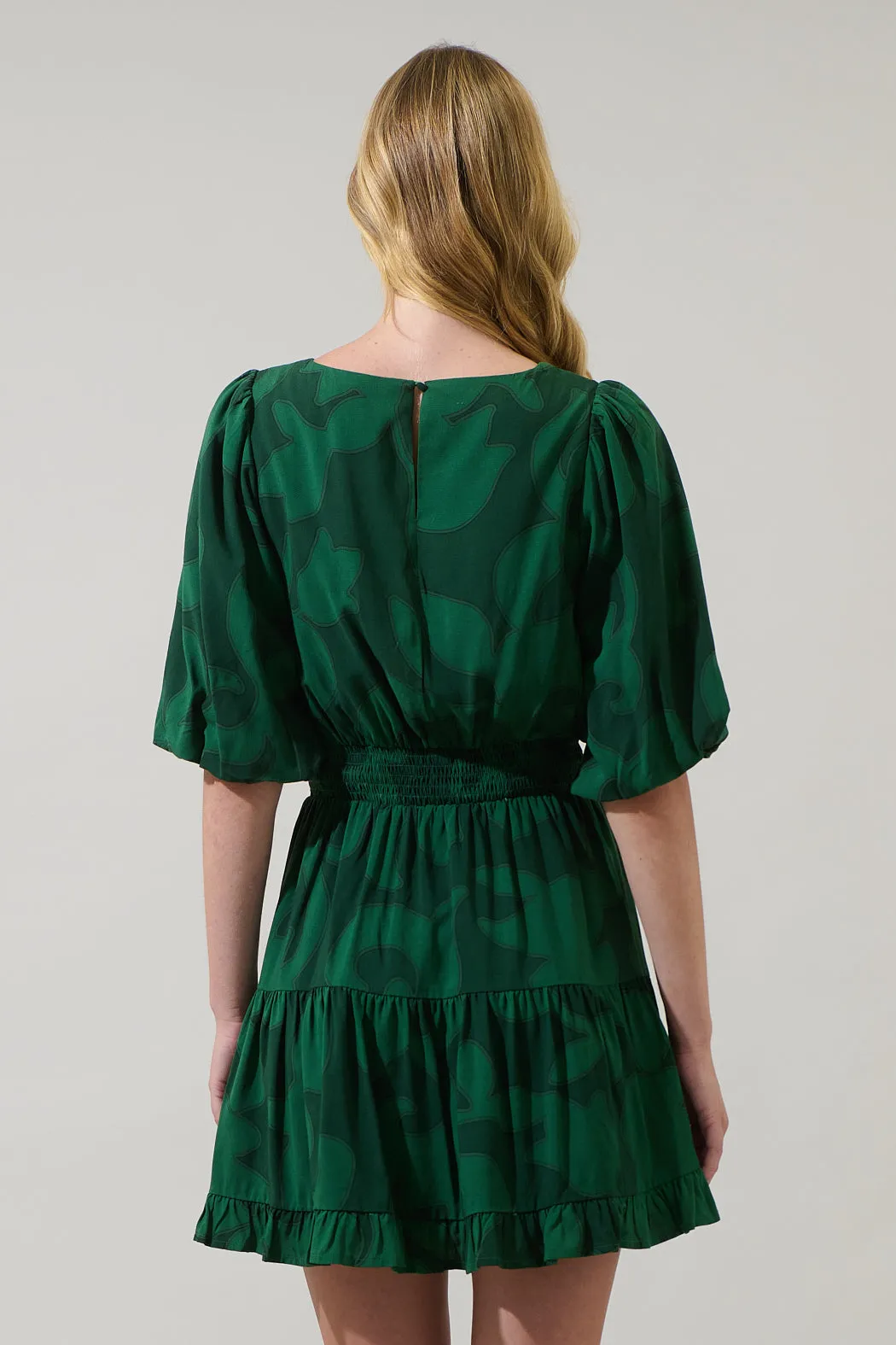 Benti Abstract Suma Ruffle Mini Dress sold by Sugarlips product image thumbnail 2