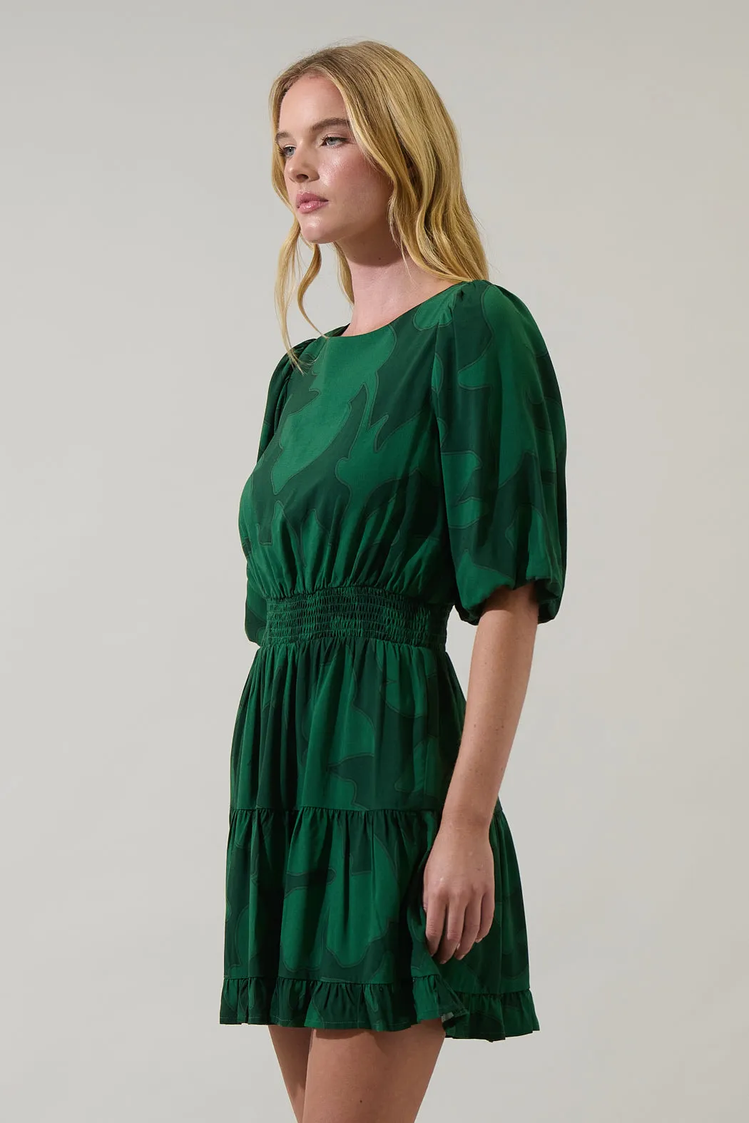 Benti Abstract Suma Ruffle Mini Dress sold by Sugarlips product image thumbnail 3