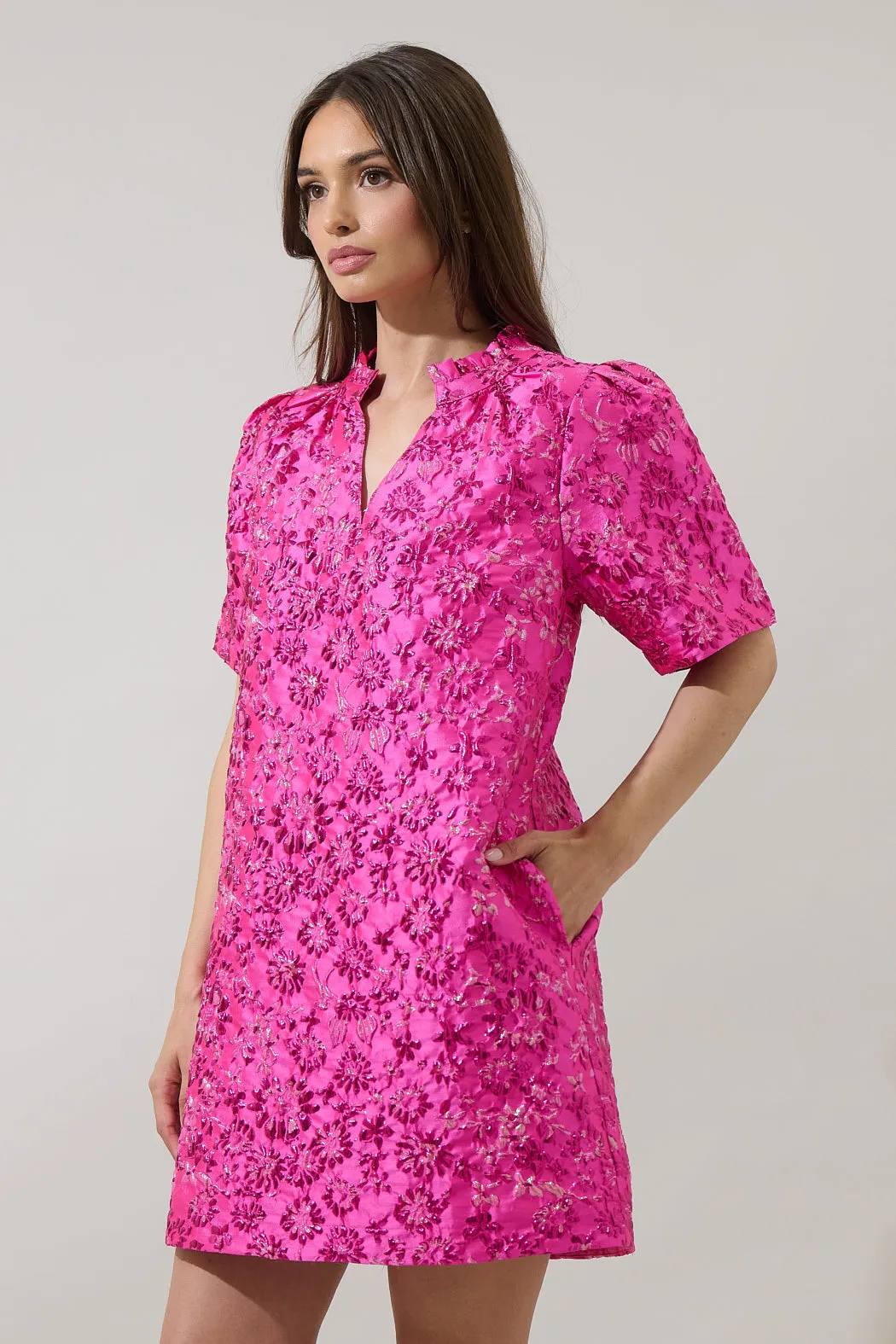 Harrington Jacquard Vicki Shift Mini Dress sold by Sugarlips product image thumbnail 3