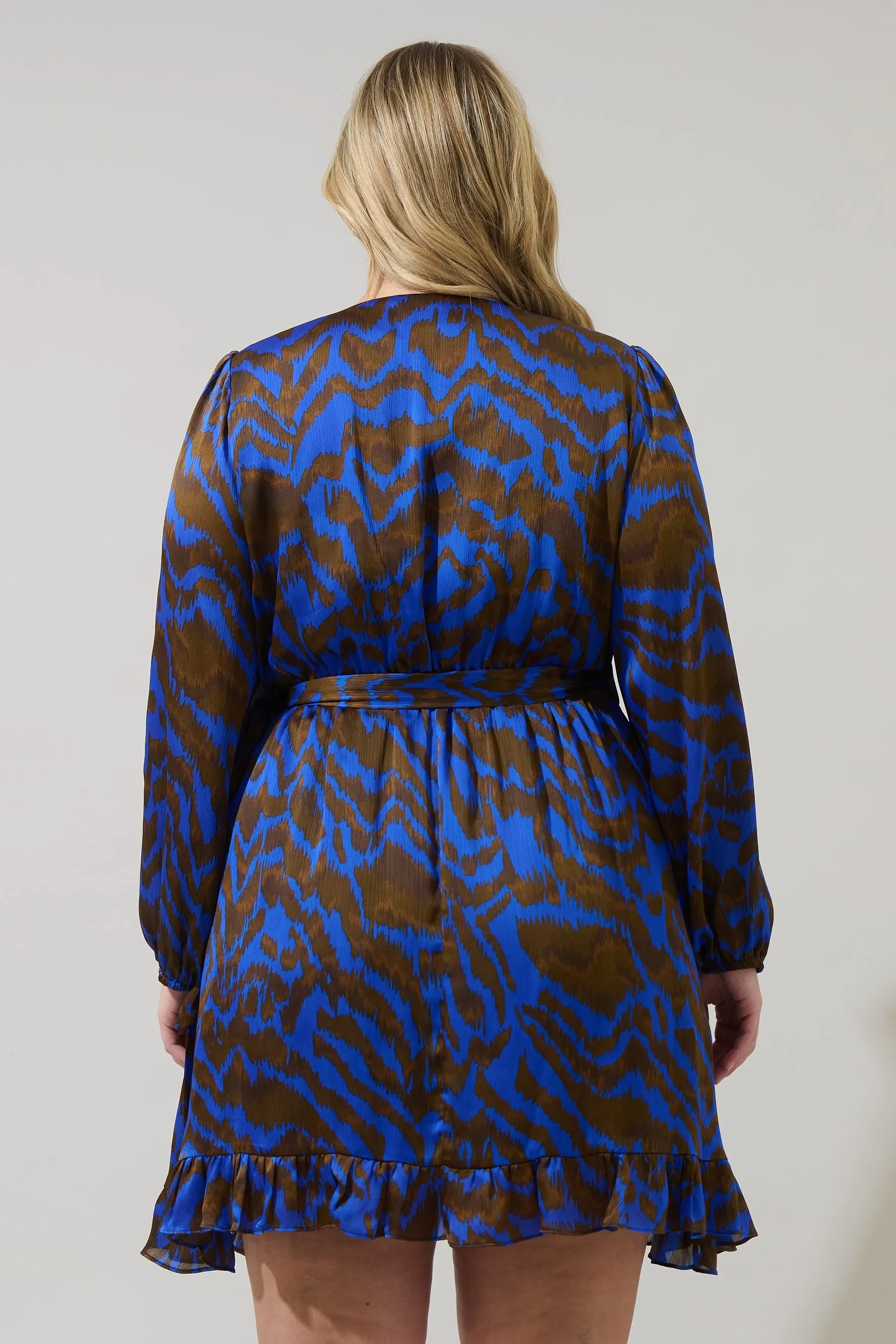 Krista Abstract Mini Wrap Dress Curve sold by Sugarlips product image thumbnail 2