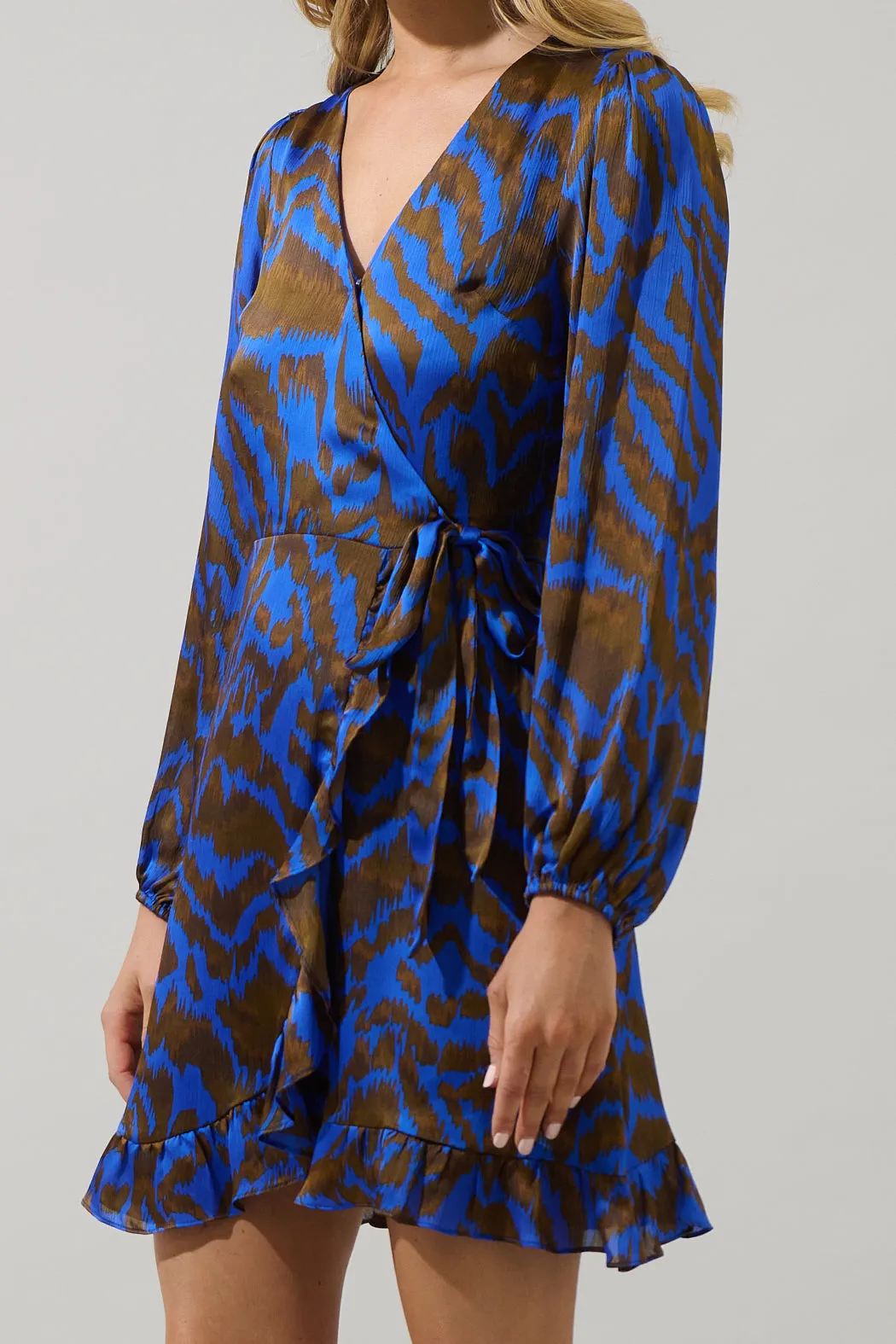 Krista Abstract Mini Wrap Dress sold by Sugarlips product image thumbnail 5