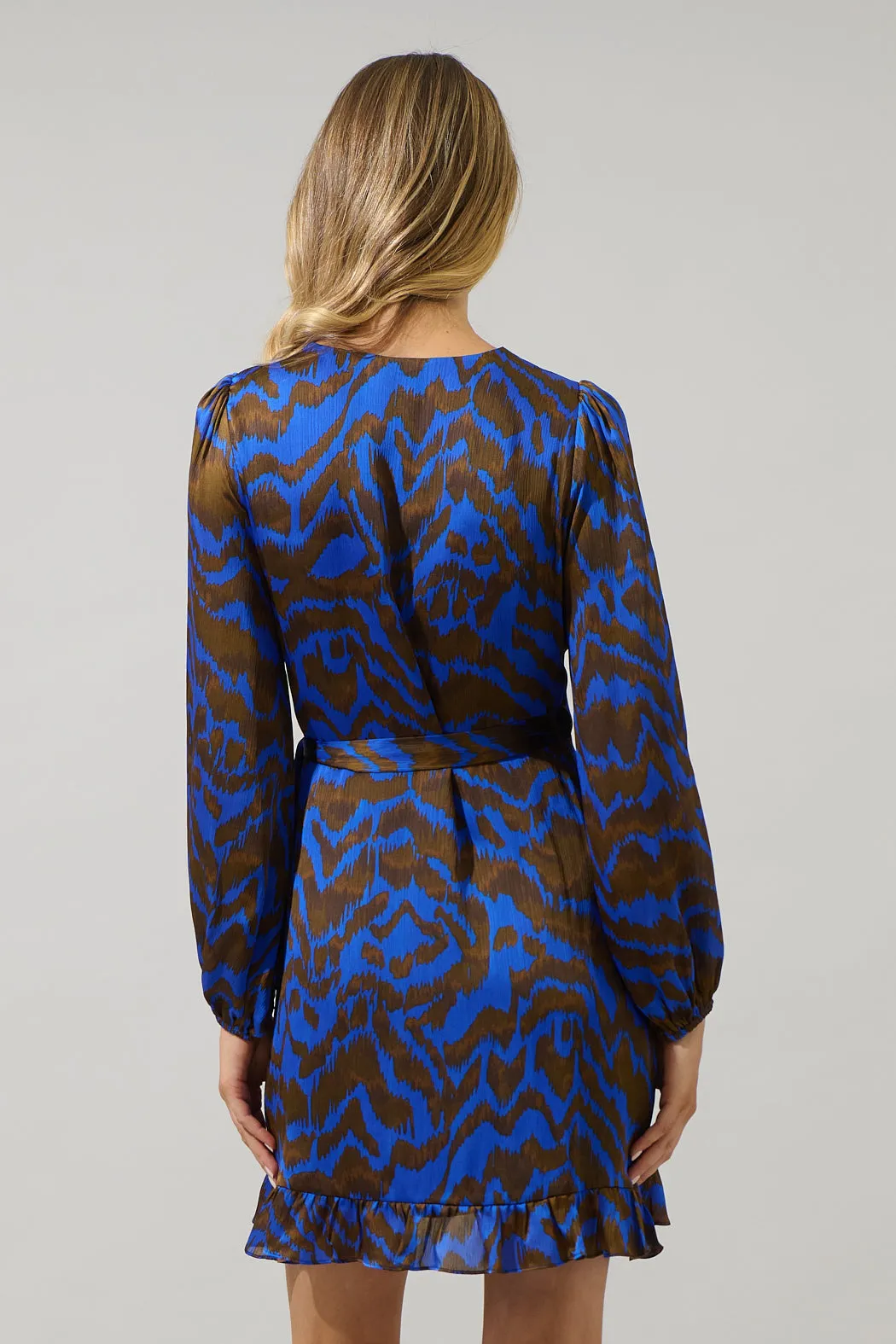 Krista Abstract Mini Wrap Dress sold by Sugarlips product image thumbnail 2