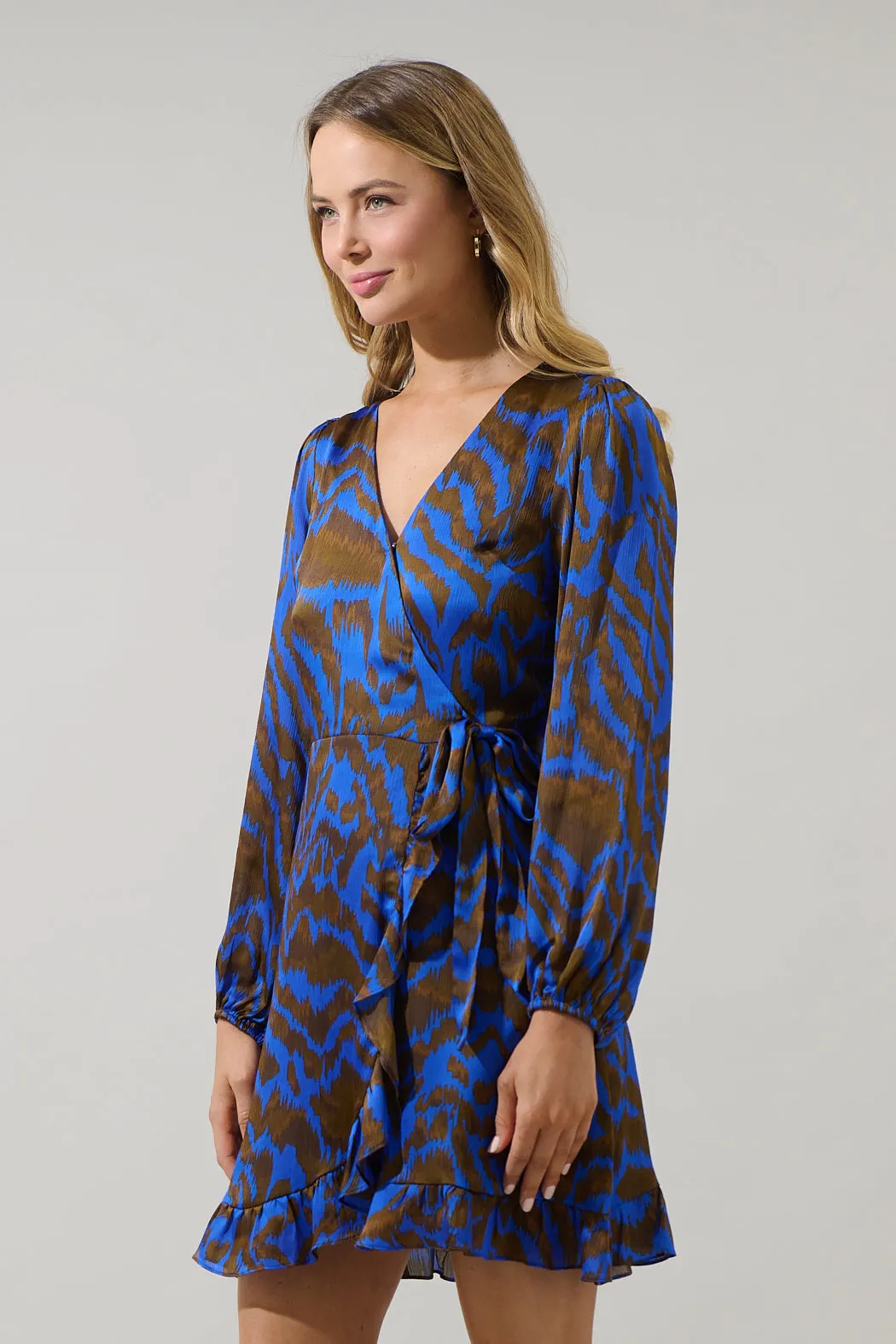 Krista Abstract Mini Wrap Dress sold by Sugarlips product image thumbnail 3