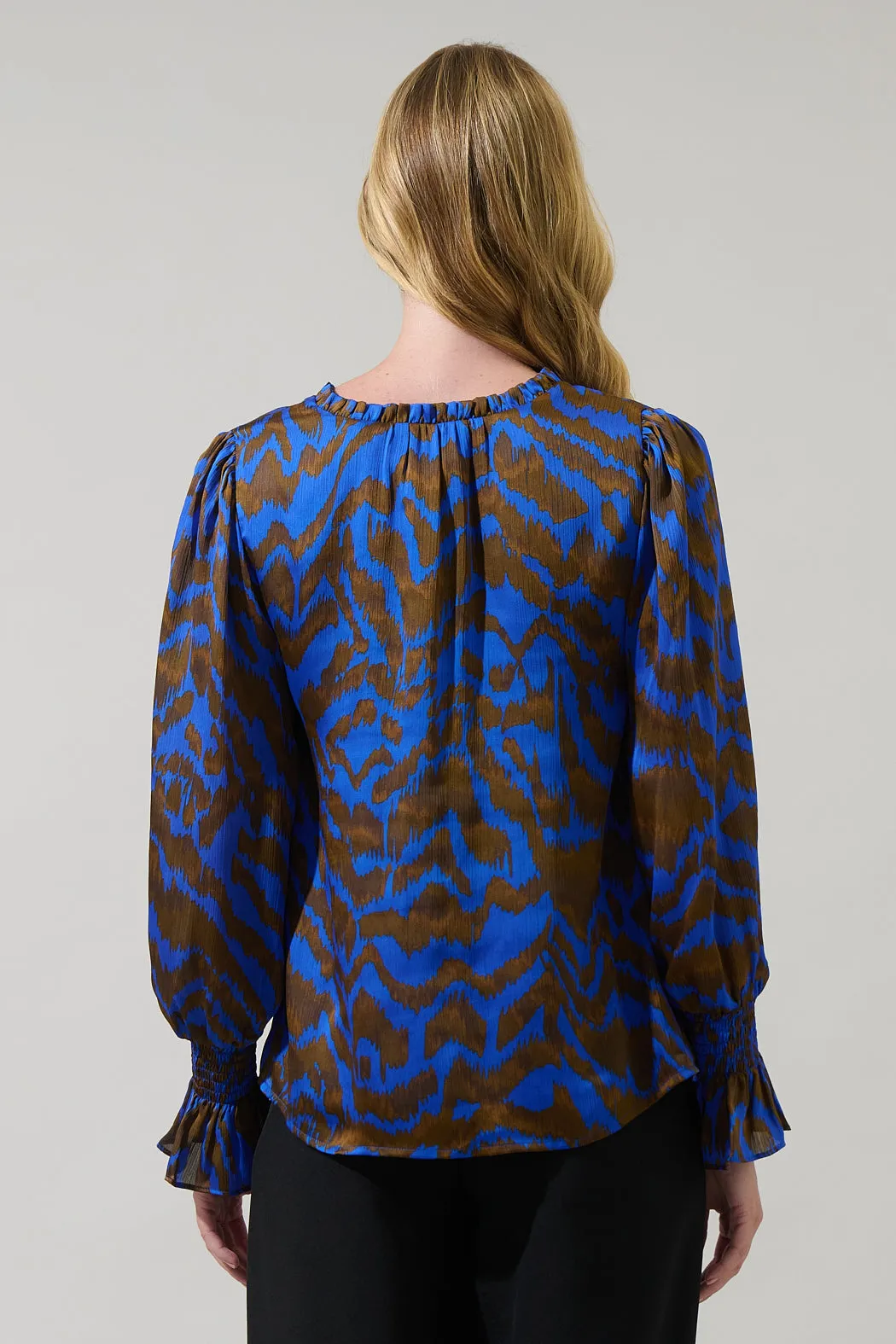 Krista Abstract Minda Keyhole Blouse sold by Sugarlips product image thumbnail 2