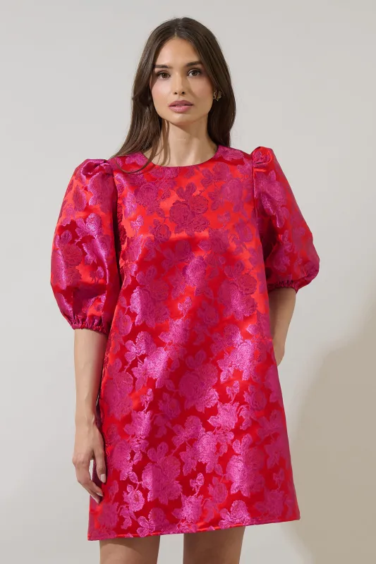 Duson Jacquard Shift Mini Dress sold by Sugarlips