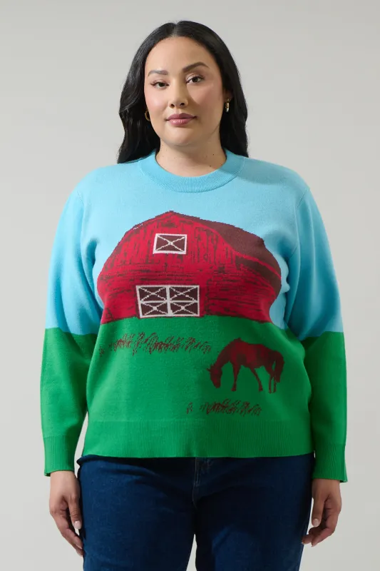 Kelsey's Farm Multi Knit Sweater Curve sold by Sugarlips