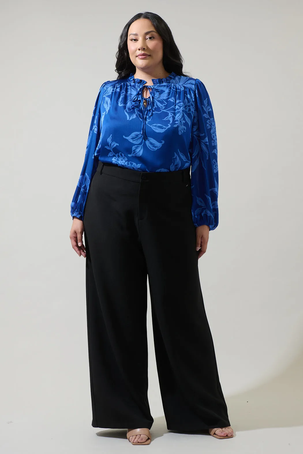 Ciara Floral Lindsey Ruffle Blouse Curve sold by Sugarlips product image thumbnail 4