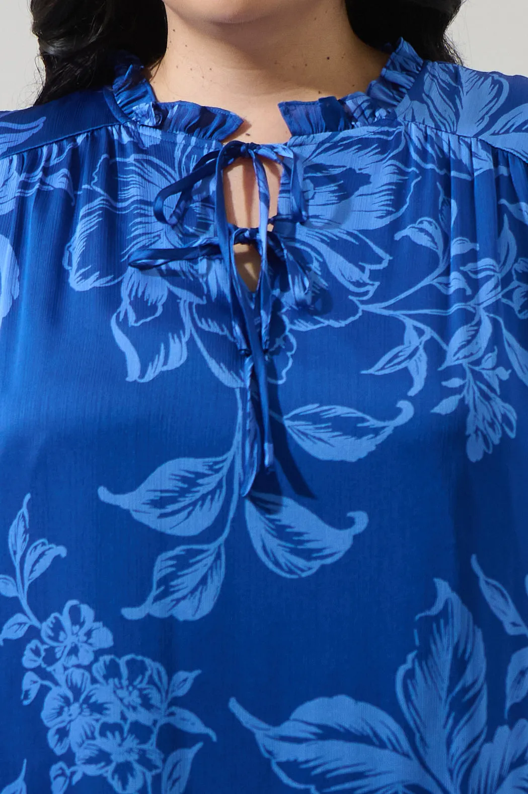 Ciara Floral Lindsey Ruffle Blouse Curve sold by Sugarlips product image thumbnail 5