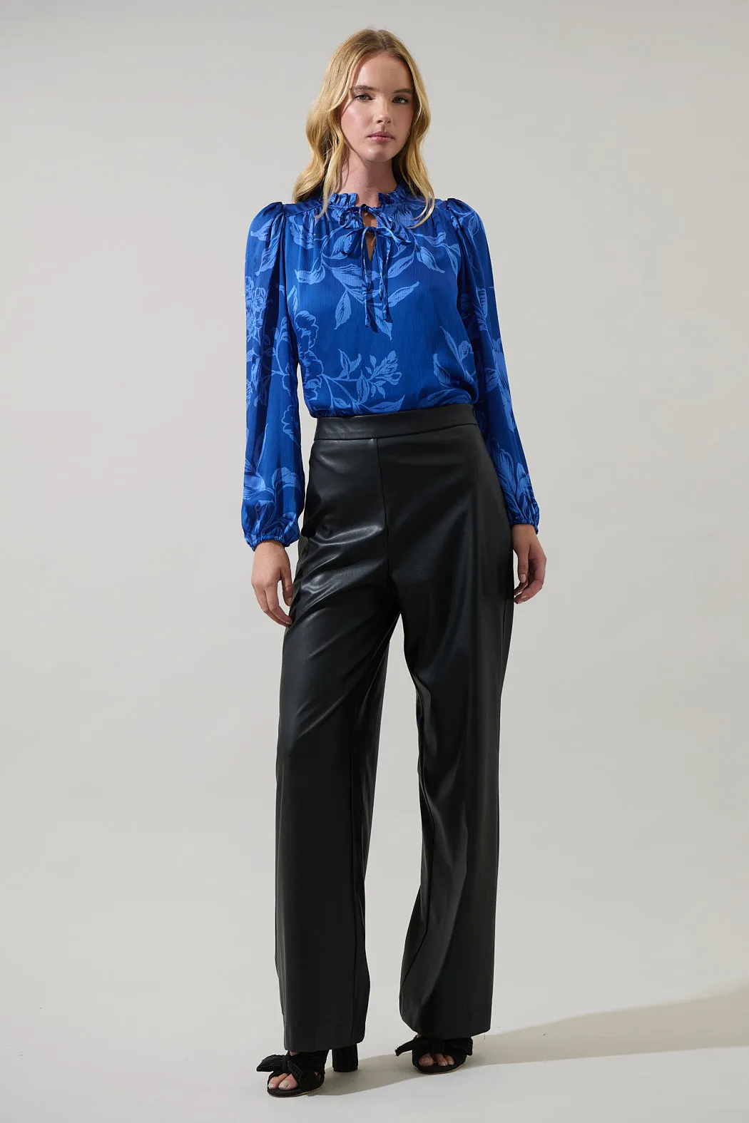 Ciara Floral Lindsey Ruffle Blouse sold by Sugarlips product image thumbnail 4