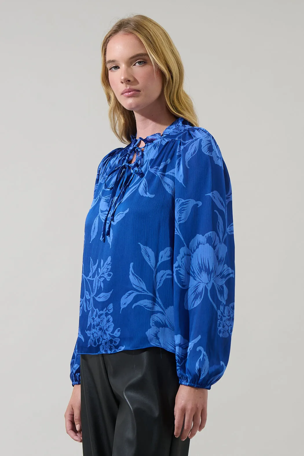 Ciara Floral Lindsey Ruffle Blouse sold by Sugarlips product image thumbnail 3
