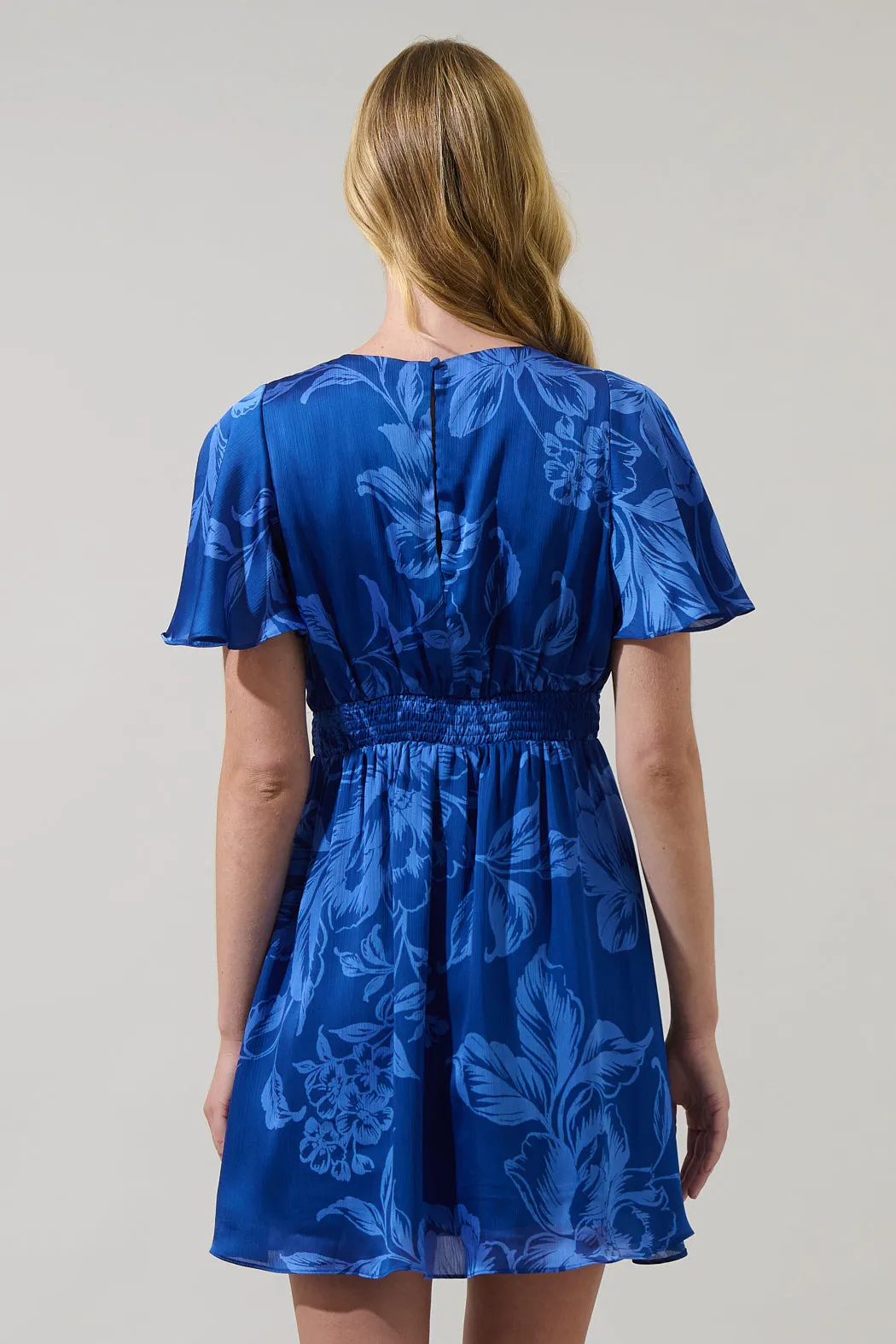 Ciara Floral Emeny Short Sleeve Mini Dress sold by Sugarlips product image thumbnail 3