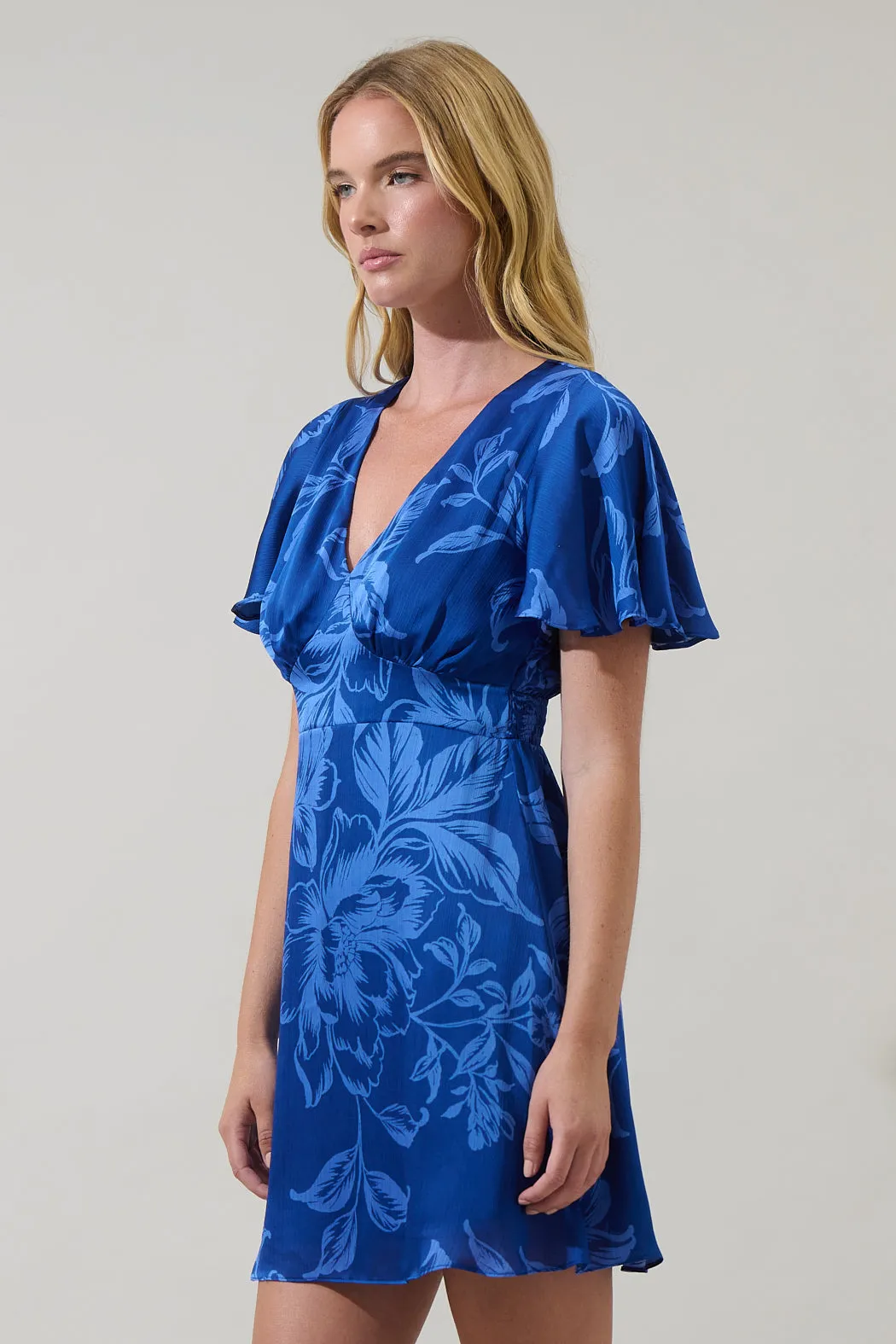 Ciara Floral Emeny Short Sleeve Mini Dress sold by Sugarlips product image thumbnail 4