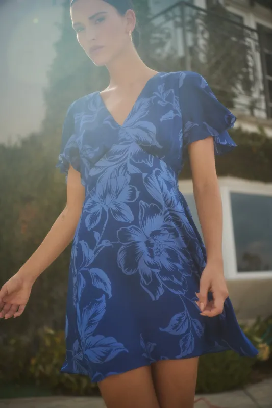 Ciara Floral Emeny Short Sleeve Mini Dress sold by Sugarlips