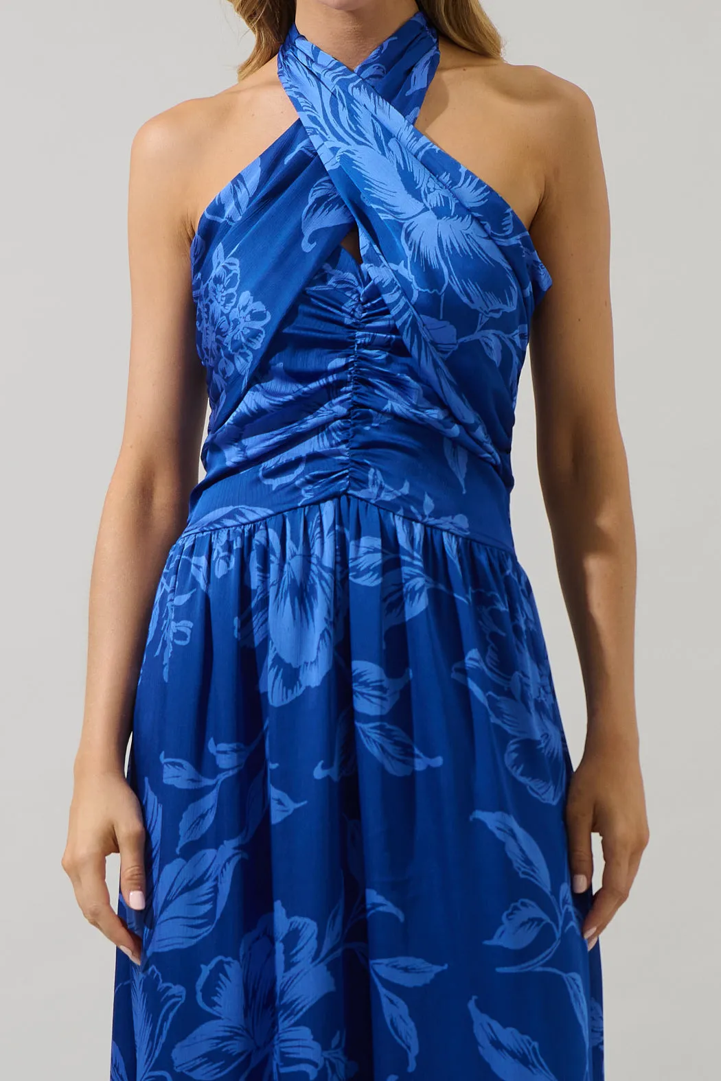 Ciara Floral Tiffi Halter Maxi Dress sold by Sugarlips product image thumbnail 5