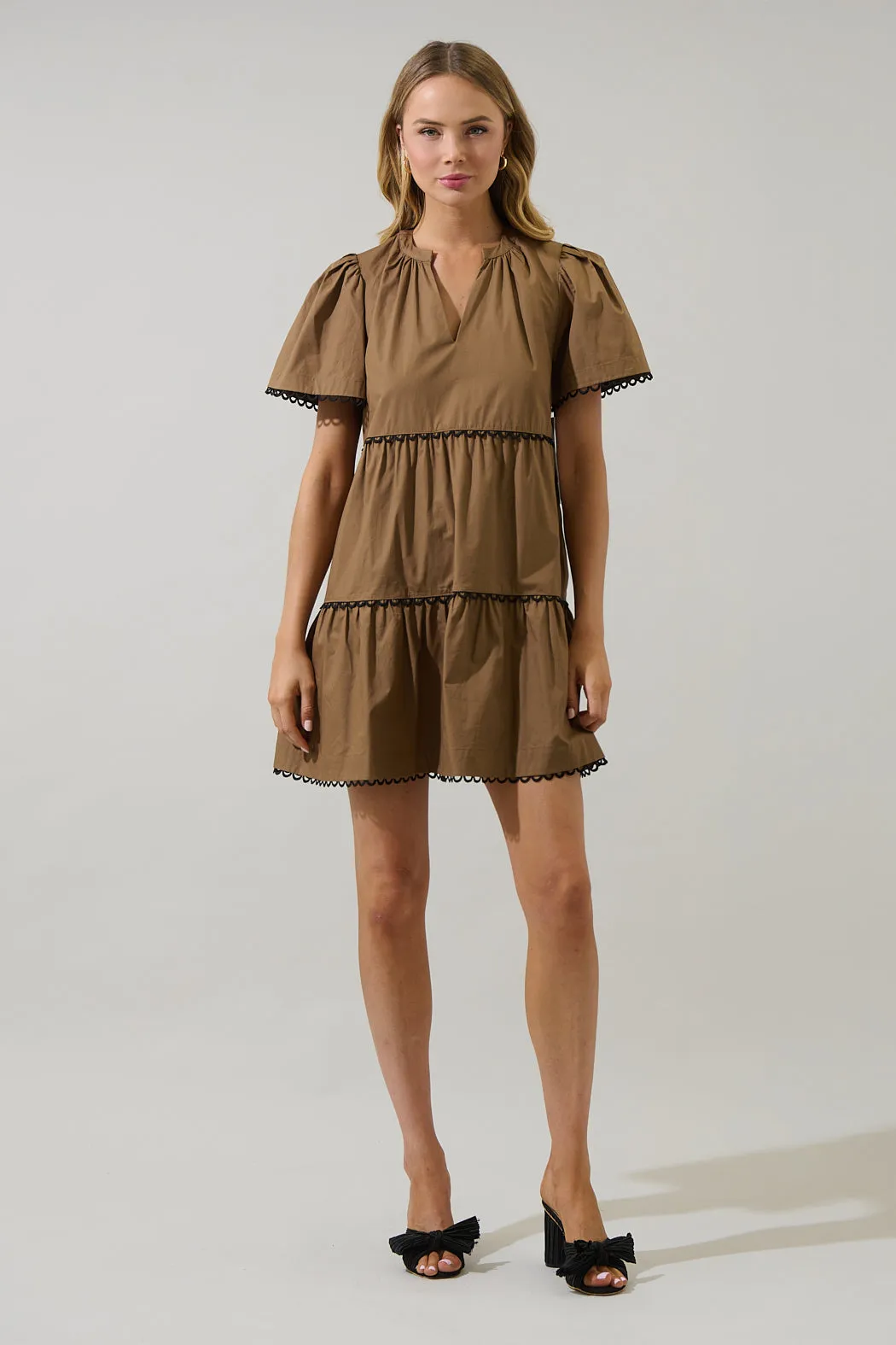 Amendia Poplin Tiered Mini Dress sold by Sugarlips product image thumbnail 4