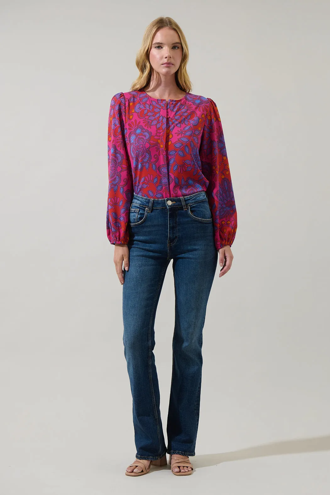 Darret Floral Marwa Long Sleeve Blouse sold by Sugarlips product image thumbnail 5