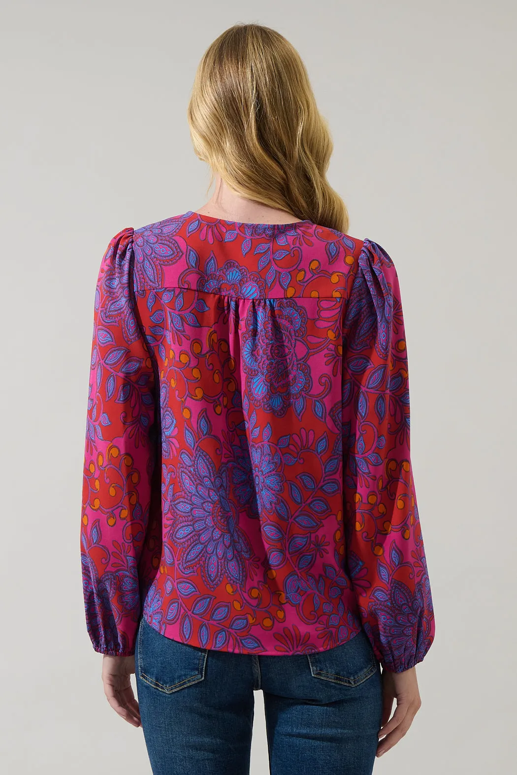 Darret Floral Marwa Long Sleeve Blouse sold by Sugarlips product image thumbnail 3