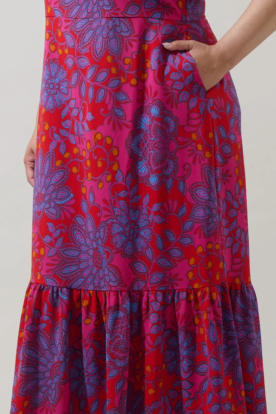 Darret Floral Orla Ruffle Maxi Dress Curve sold by Sugarlips product image thumbnail 4