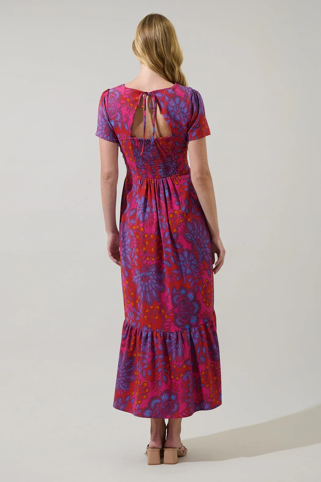 Darret Floral Orla Ruffle Maxi Dress sold by Sugarlips product image thumbnail 4