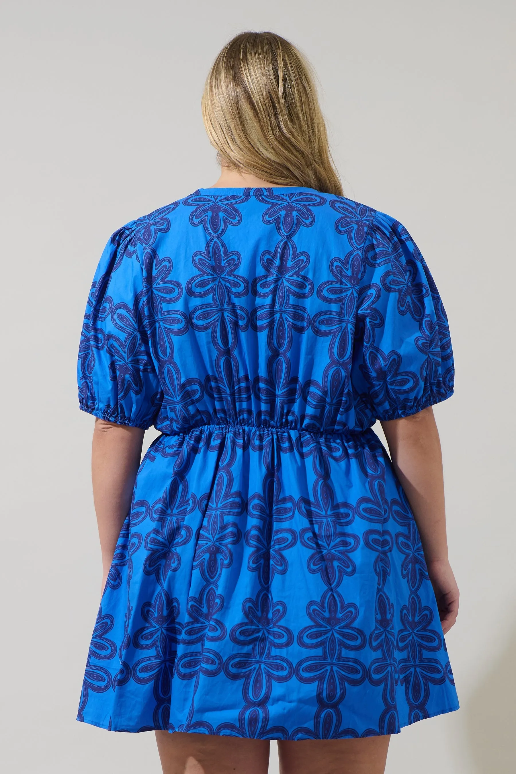 Romery Abstract Alba Puff Sleeve Mini Dress Curve sold by Sugarlips product image thumbnail 2