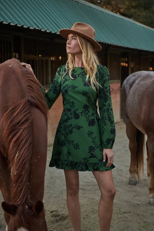 Tindrie Floral Ruffle Flounce Mini Dress sold by Sugarlips