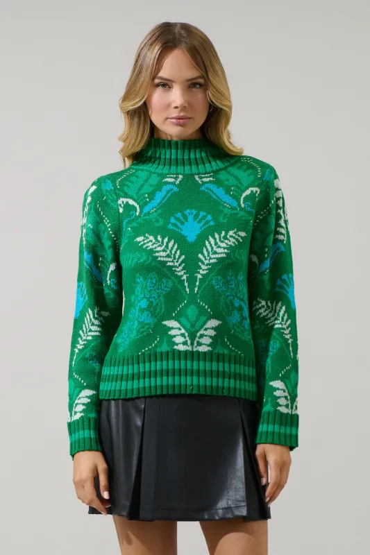 Verda Mock Neck Sweater sold by Sugarlips